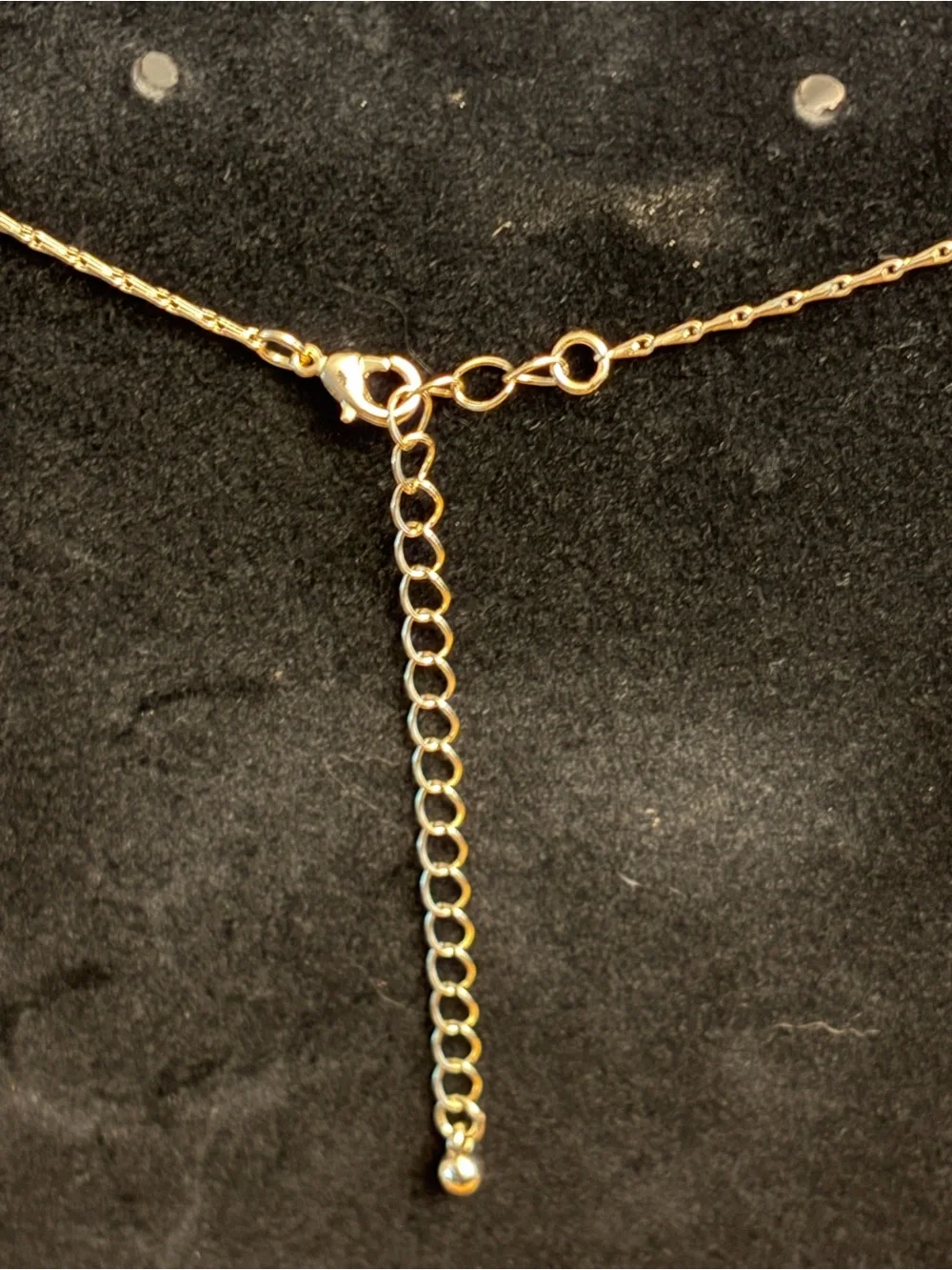 Gold-Tone Butterfly Pendant Necklace in Blue and White